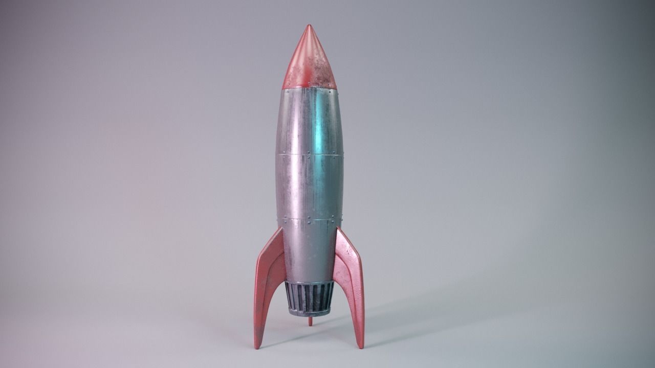 Free Low Poly Rocket 3D model