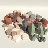 Low Poly Rock Pack free VR / AR / low-poly 3d model