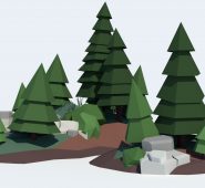 Low Poly Tree Pack Free low-poly 3D model