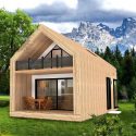 Mountain cabin exterior 3d model Free low-poly 3D model